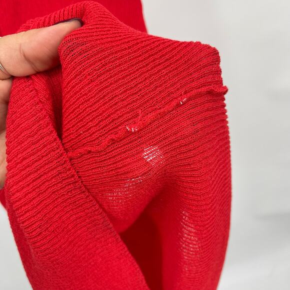 Lovers and Friends | Peregrine Off The Shoulder Maxi Dress in Red Sheer Knit S - Picture 14 of 14